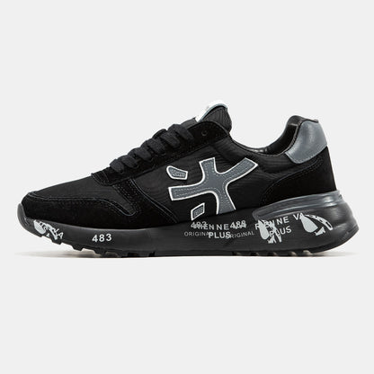 Premiata Mick Black Grey Logo