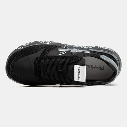 Premiata Mick Black Grey Logo