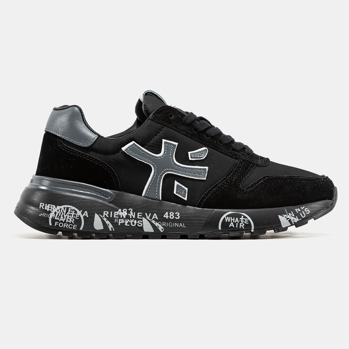 Premiata Mick Black Grey Logo