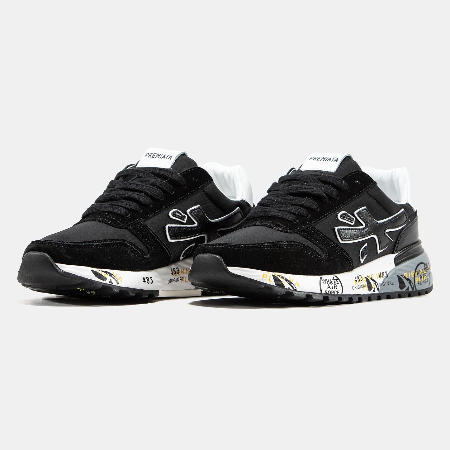 Premiata Mick White Black
