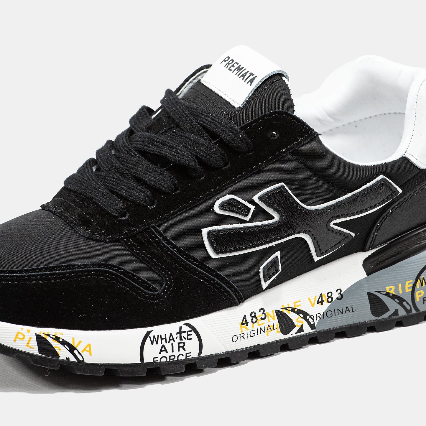 Premiata Mick White Black
