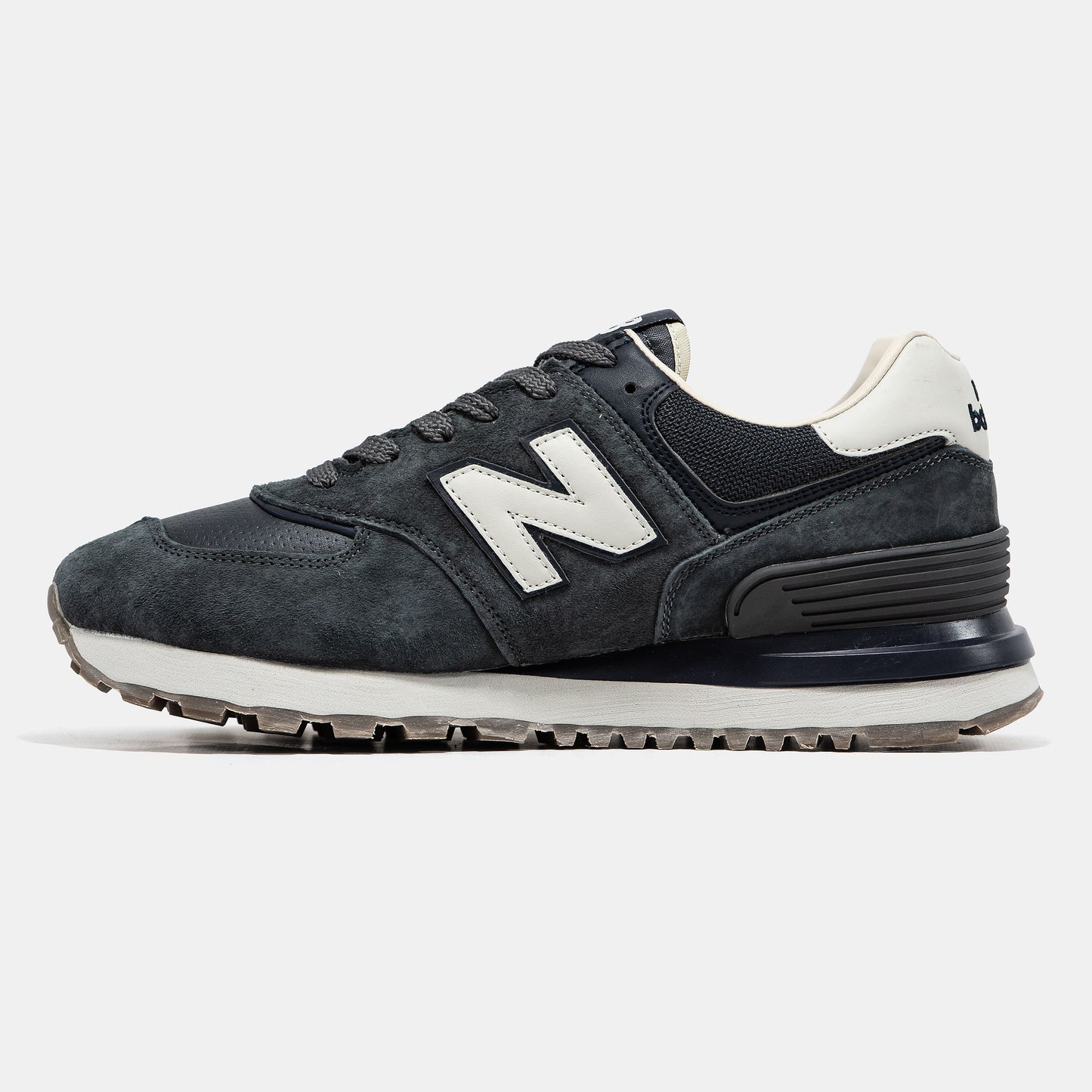 New Balance 574 Grey White Logo