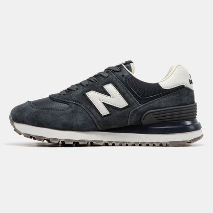 New Balance 574 Grey White Logo