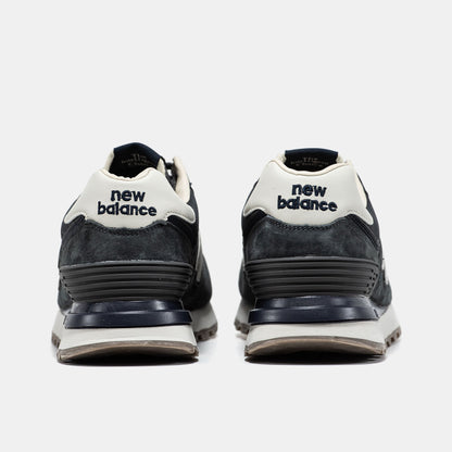 New Balance 574 Grey White Logo