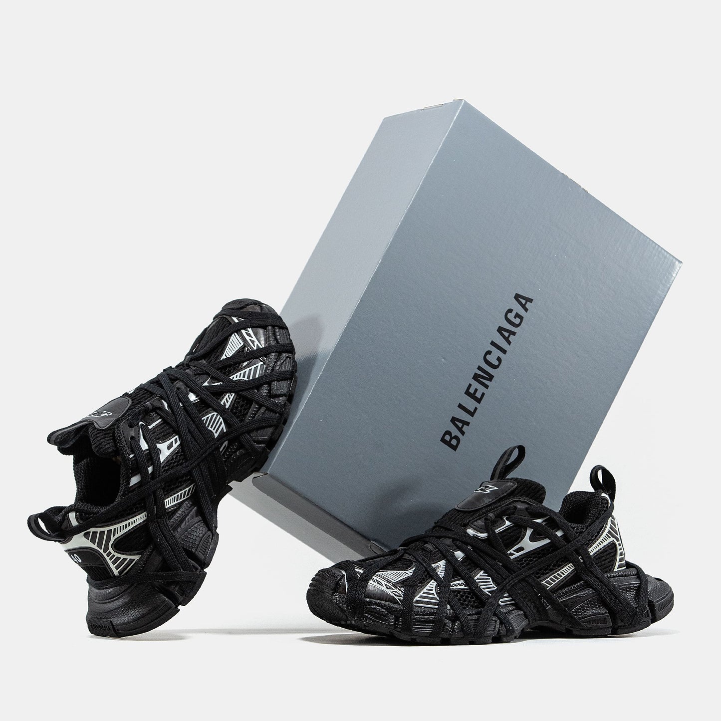 Balenciaga 3XL Extreme Lace Black Silver