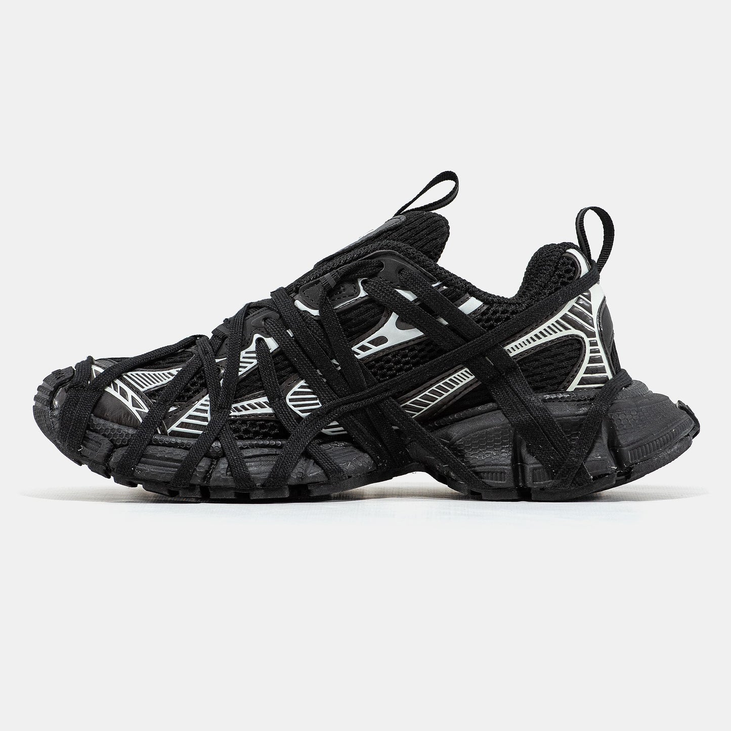 Balenciaga 3XL Extreme Lace Black Silver