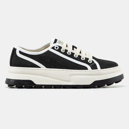 Gucci GG Platform Canvas Sneakers Black White