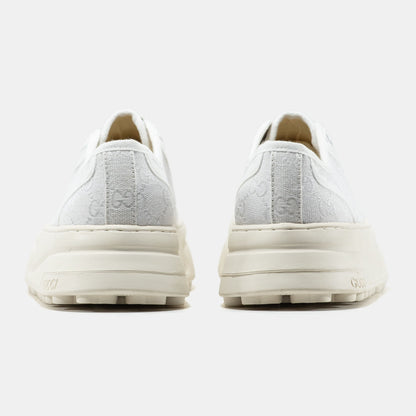 Gucci GG Platform Canvas Sneakers White