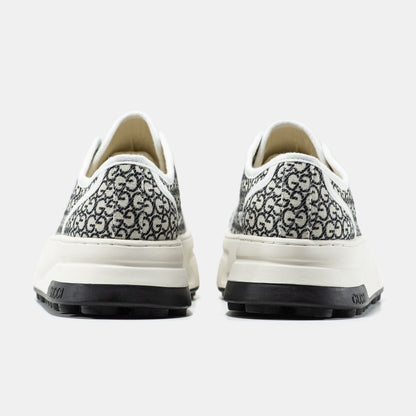 Gucci GG Platform Canvas Sneakers Cream Black