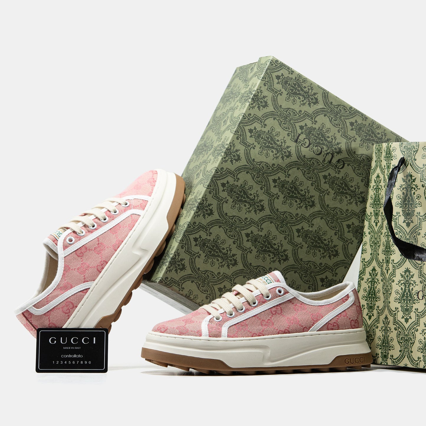 Gucci GG Platform Canvas Sneakers Pink