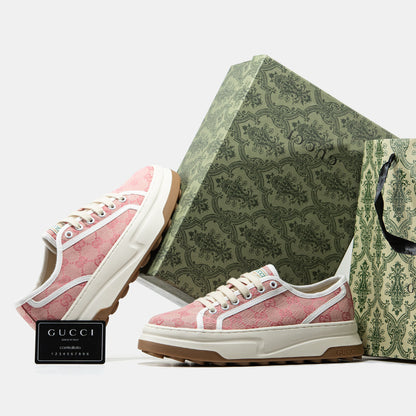 Gucci GG Platform Canvas Sneakers Pink