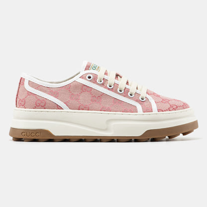 Gucci GG Platform Canvas Sneakers Pink