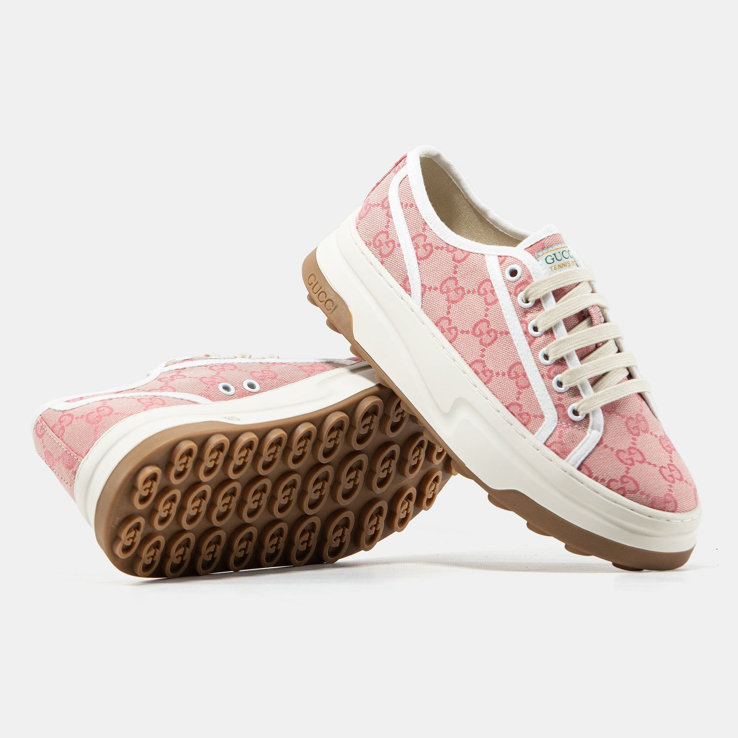 Gucci GG Platform Canvas Sneakers Pink