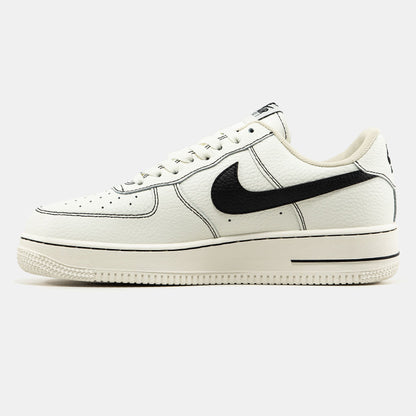 Nike Air Force 1 Beige Black Logo