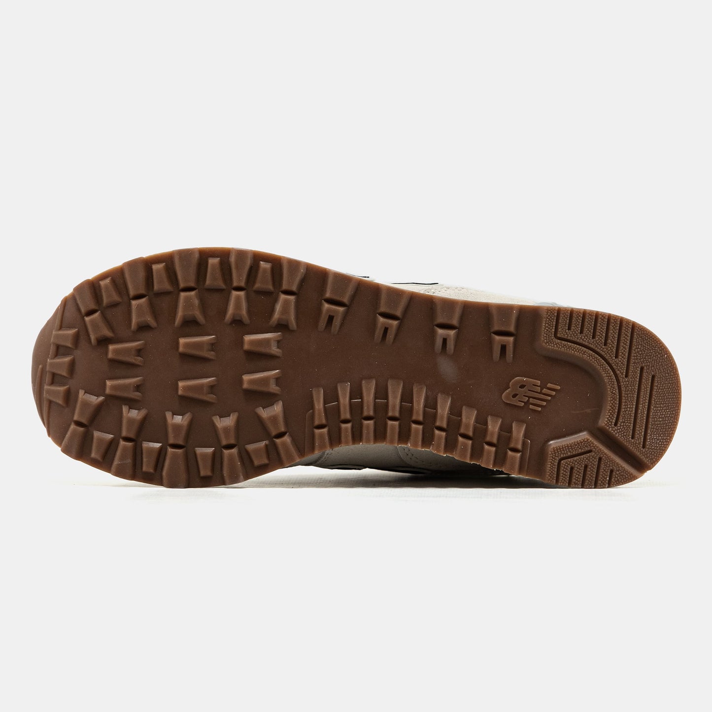 New Balance 574 Beige Brown Logo