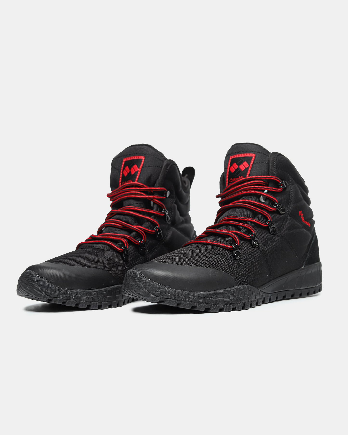 Columbia Fairbanks Omni-Heat Boots Black Red