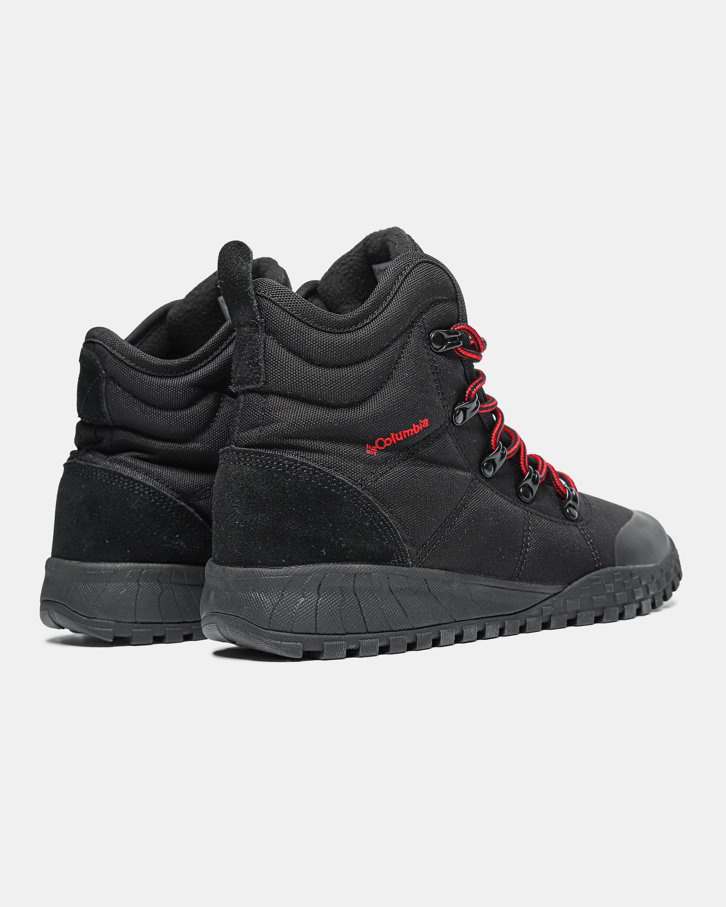 Columbia Fairbanks Omni-Heat Boots Black Red