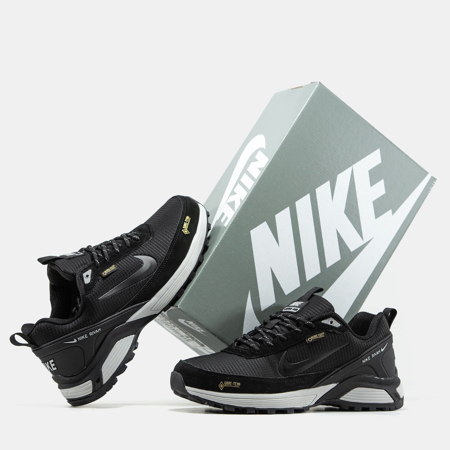 Nike Rivah Gore-Tex Black White Хутро
