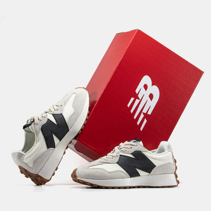 New Balance 327 Beige Black Logo