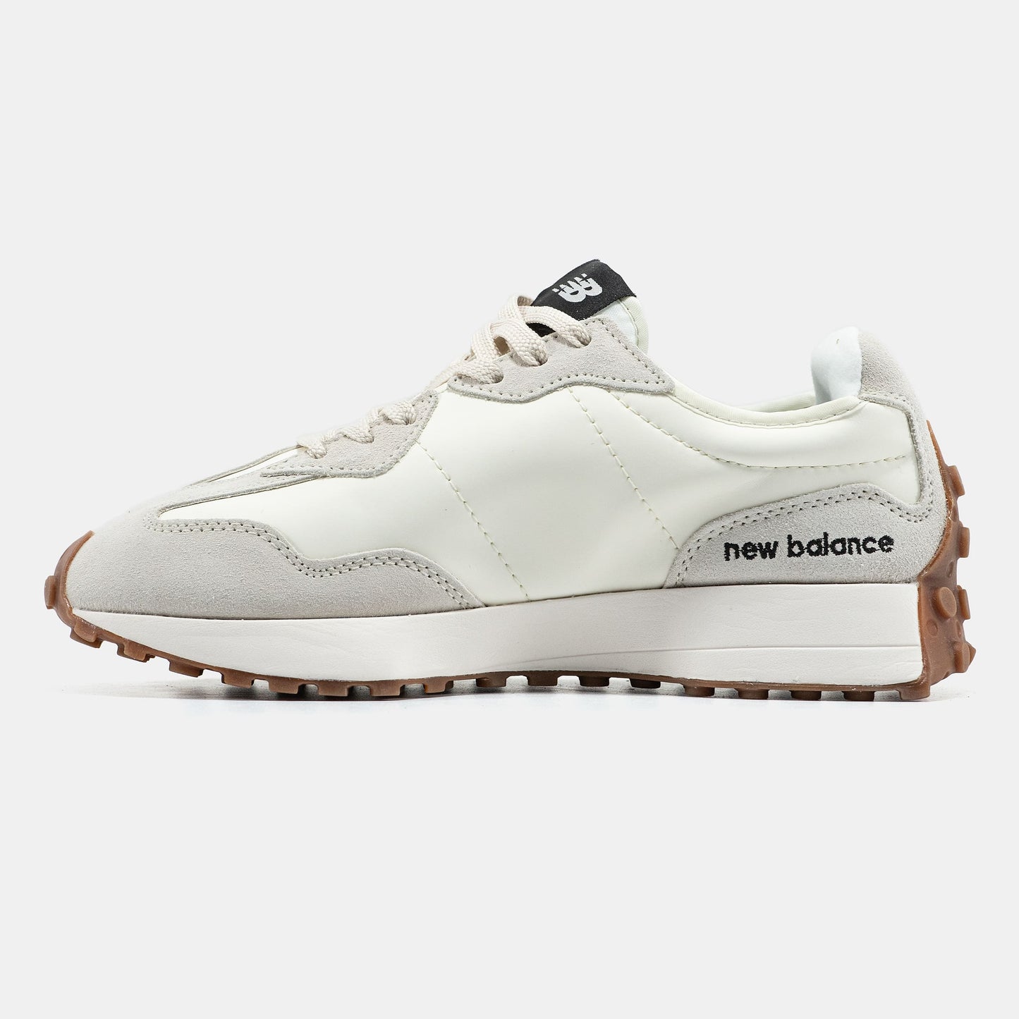 New Balance 327 Beige Black Logo