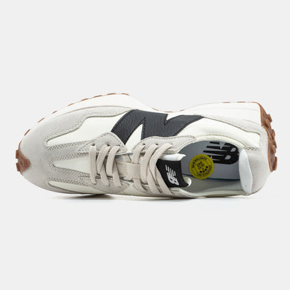 New Balance 327 Beige Black Logo