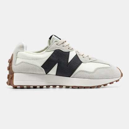 New Balance 327 Beige Black Logo