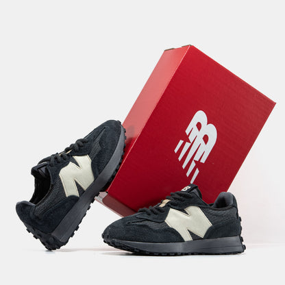 New Balance 327 Grey White Logo