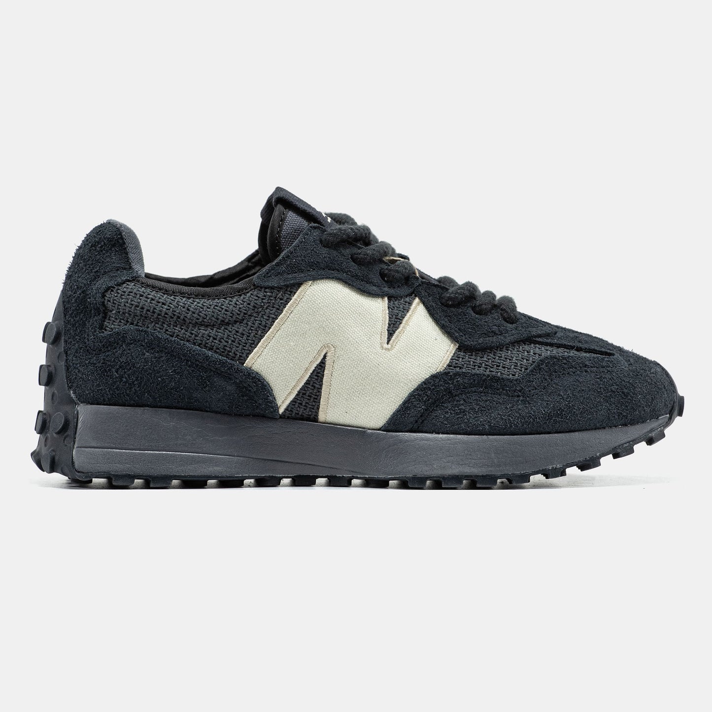 New Balance 327 Grey White Logo