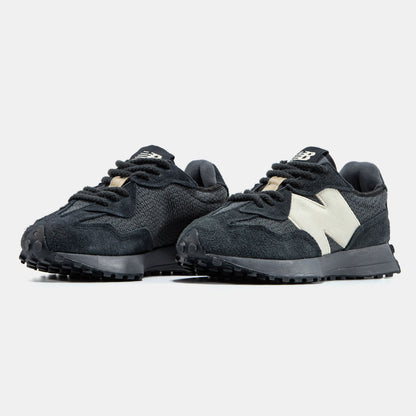 New Balance 327 Grey White Logo