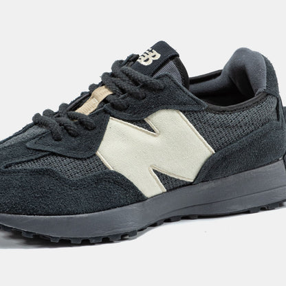 New Balance 327 Grey White Logo