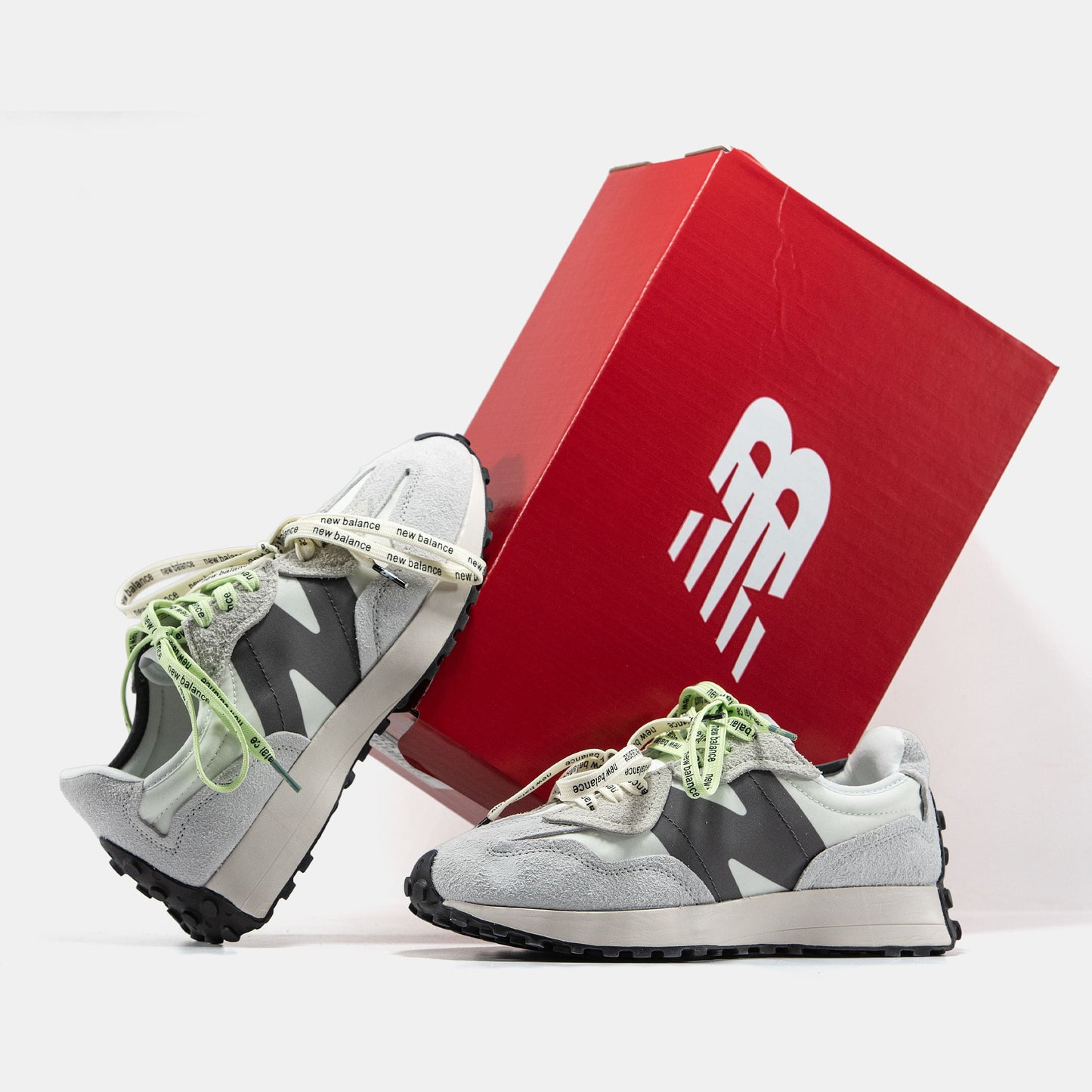 New Balance 327 Grey 2 Shades | Grey Extreme Laces