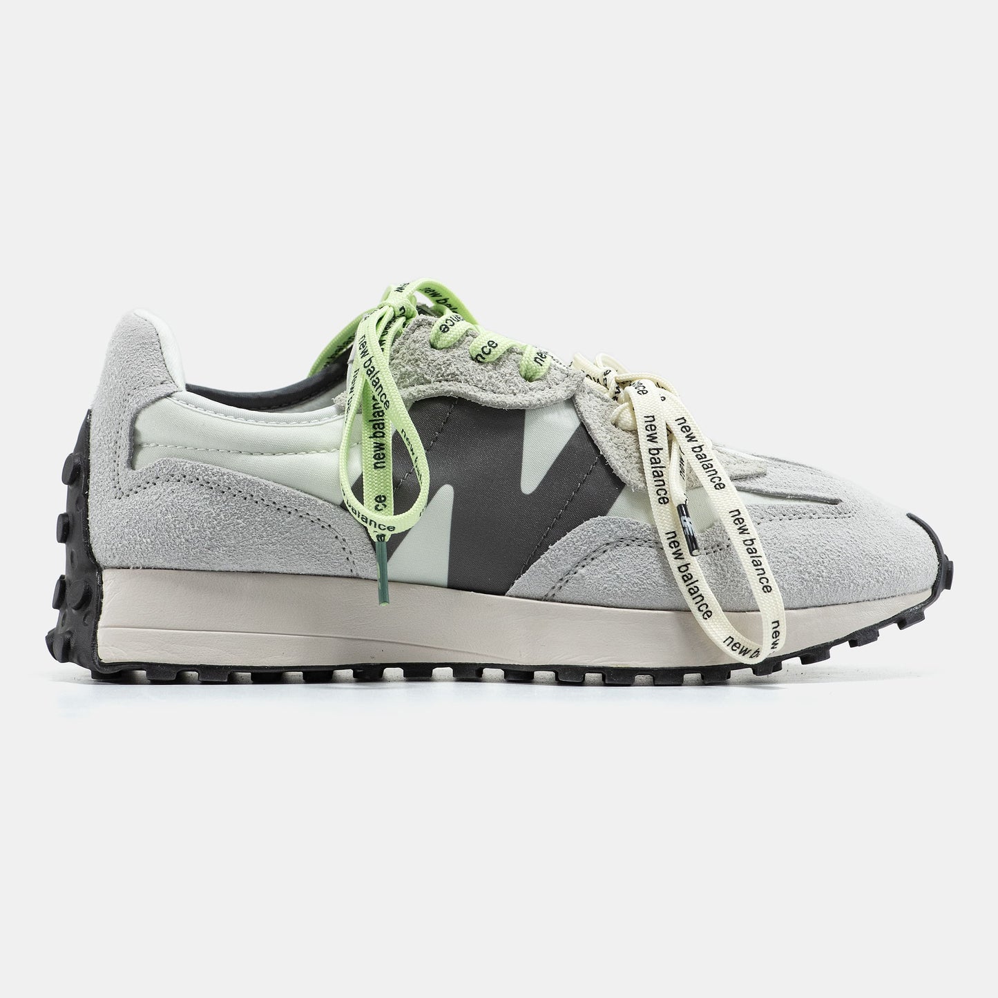 New Balance 327 Grey 2 Shades | Grey Extreme Laces