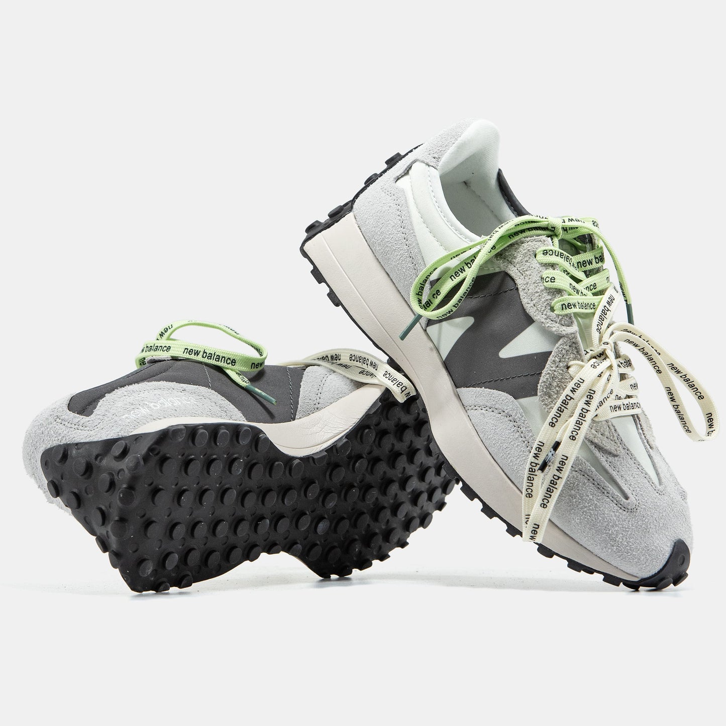 New Balance 327 Grey 2 Shades | Grey Extreme Laces