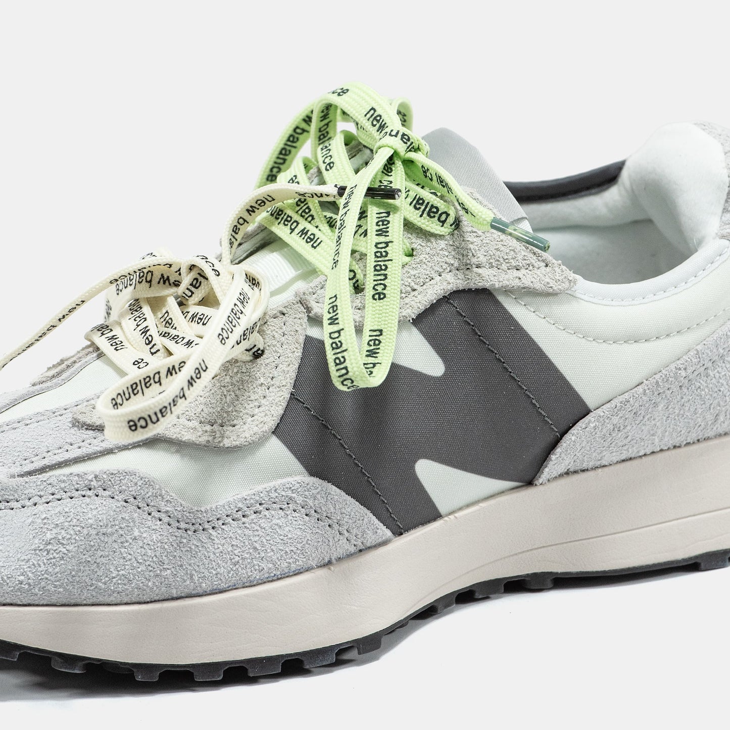 New Balance 327 Grey 2 Shades | Grey Extreme Laces