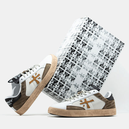 Premiata Steven White Brown