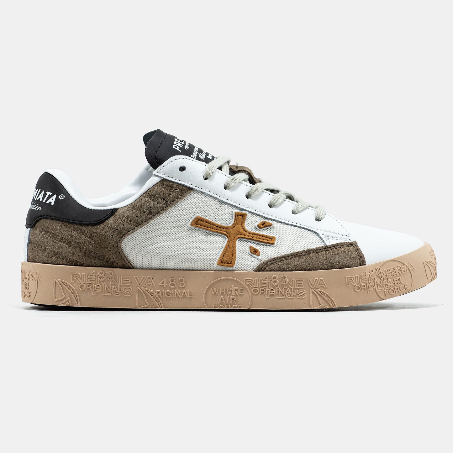 Premiata Steven White Brown