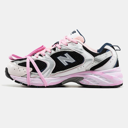 New Balance 530 Custom Black White Pink