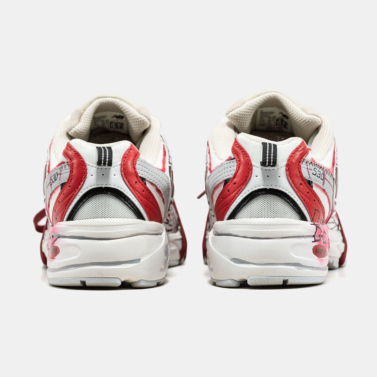 New Balance 530 Custom White Red