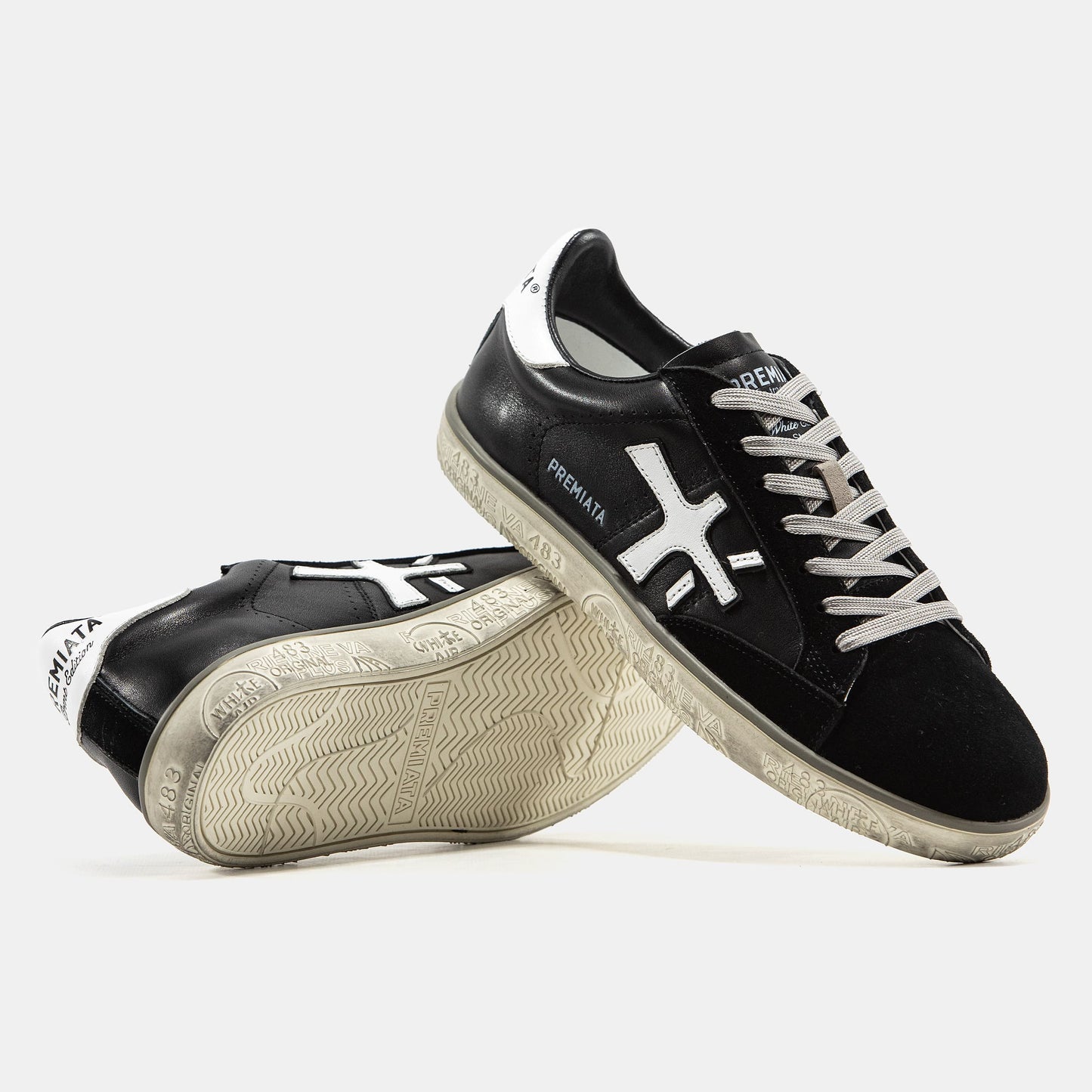 Premiata Steven Black White