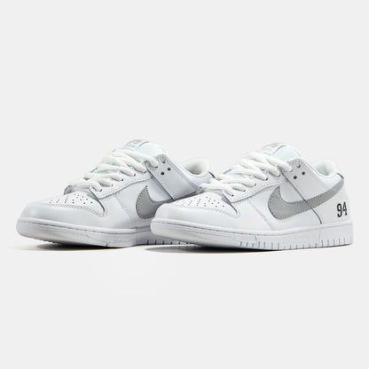 Nike SB Dunk Low x Supreme White Grey Logo