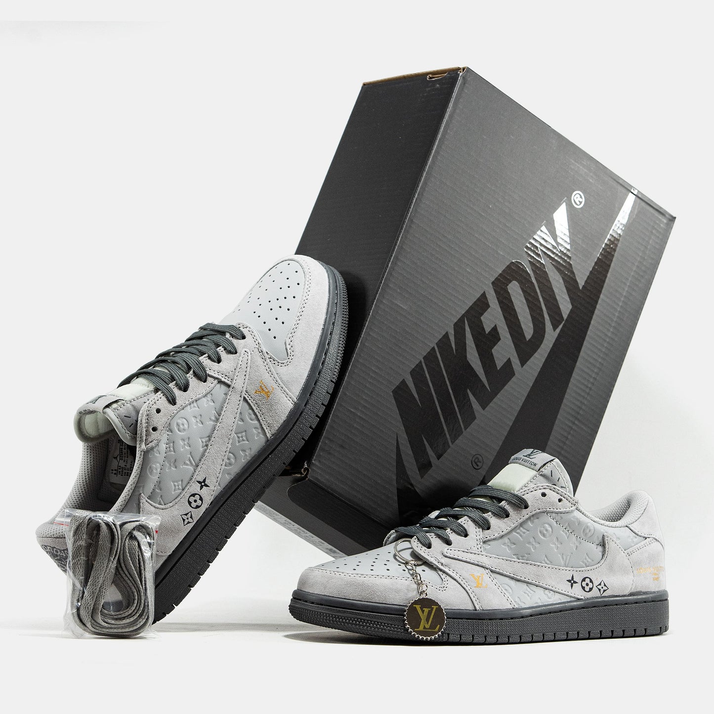 Nike Air Jordan 1 Low x Travis Scott x Louis Vuitton Grey