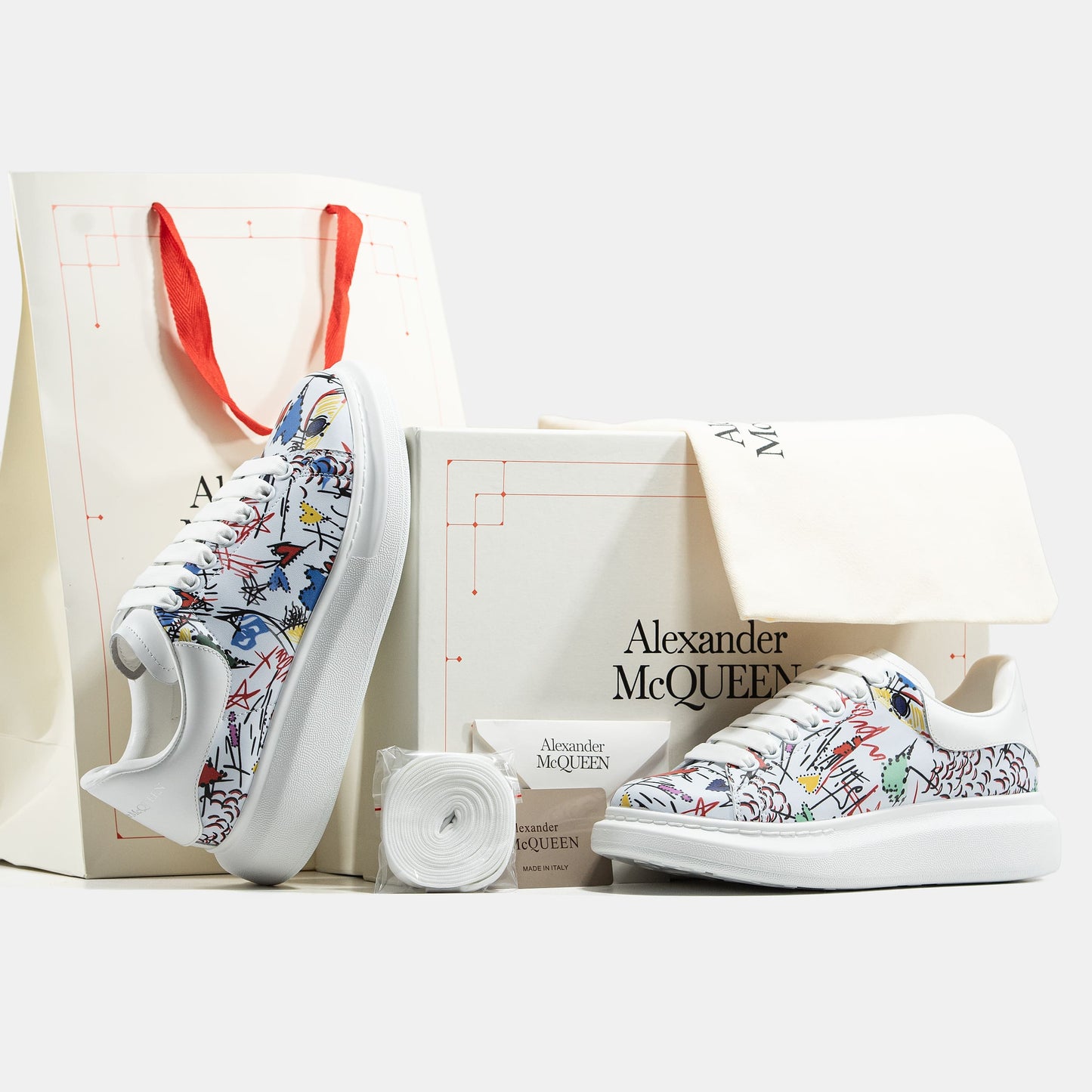 Alexander McQueen Custom White Grey