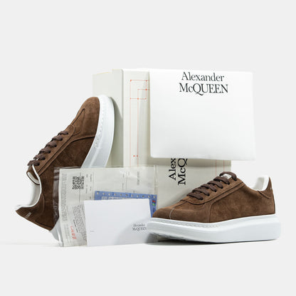 Alexander McQueen Brown White Suede