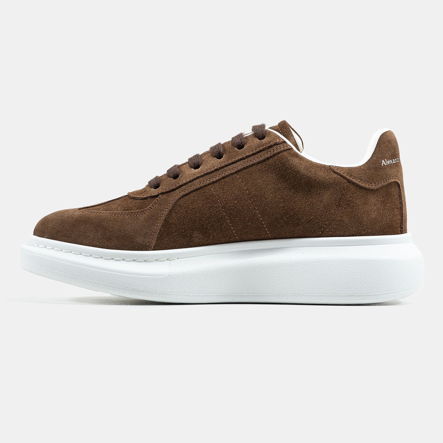 Alexander McQueen Brown White Suede
