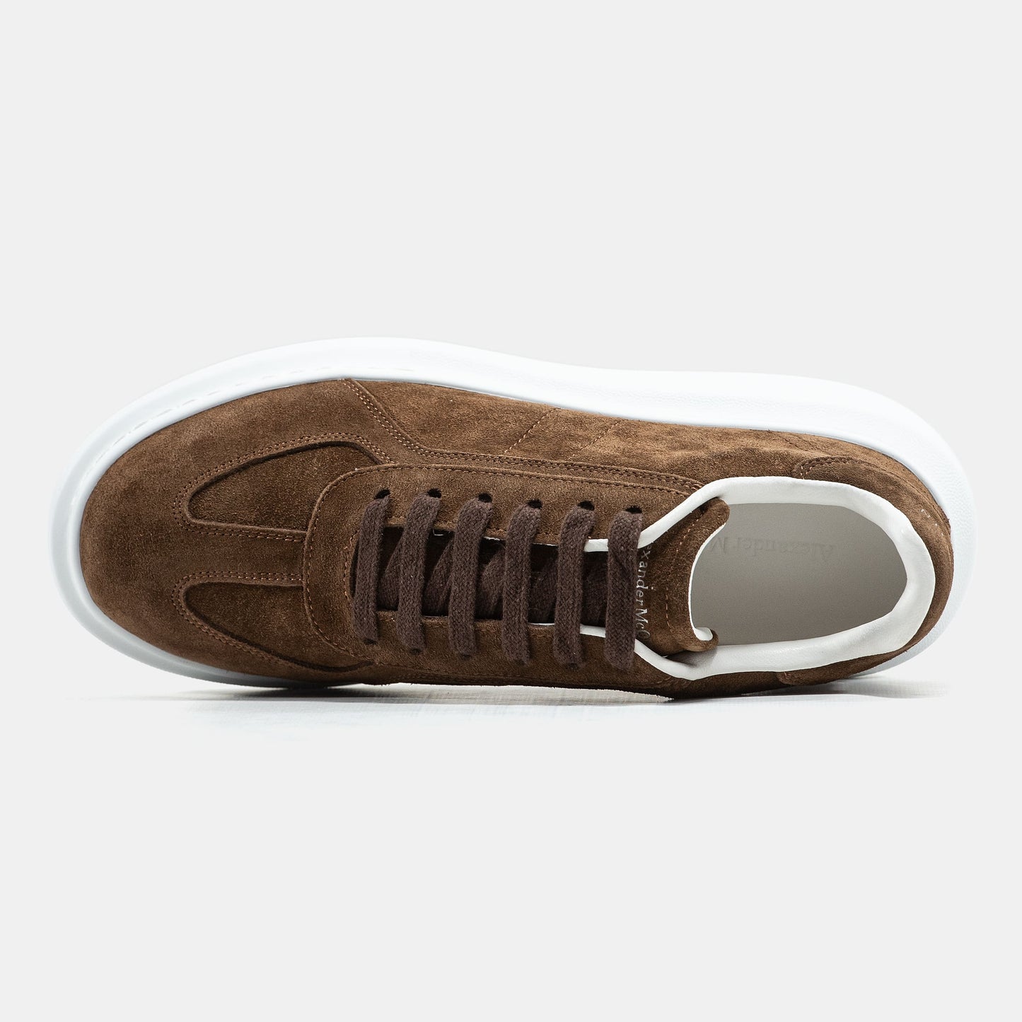 Alexander McQueen Brown White Suede
