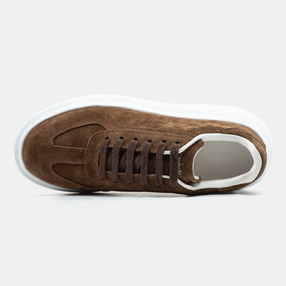 Alexander McQueen Brown White Suede