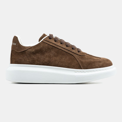 Alexander McQueen Brown White Suede
