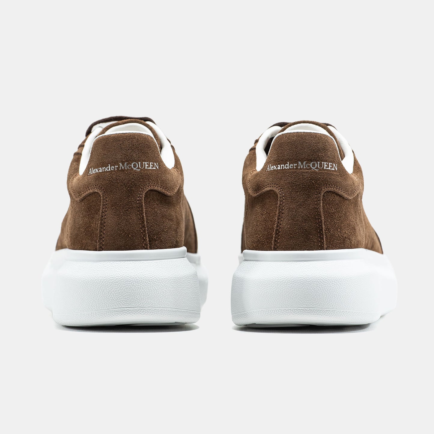 Alexander McQueen Brown White Suede