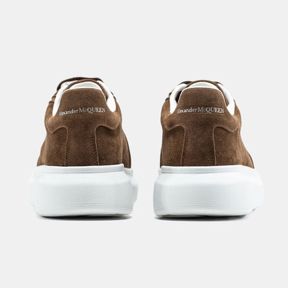 Alexander McQueen Brown White Suede