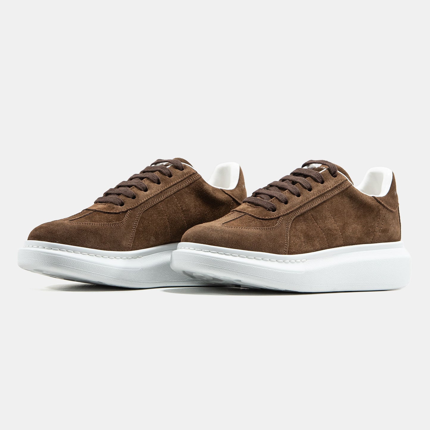 Alexander McQueen Brown White Suede